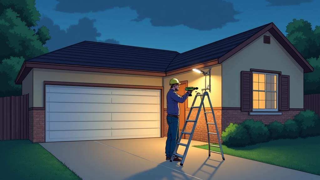 installing flood light bracket