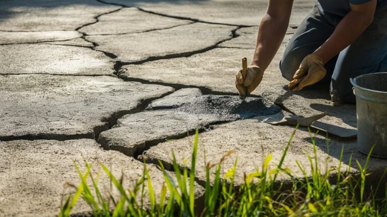 repairing concrete driveway cracks
