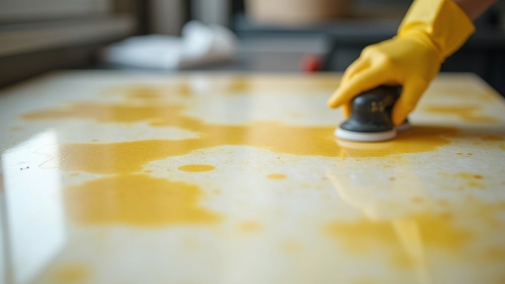 repair resin surface discoloration