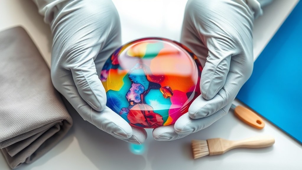 careful handling of resin