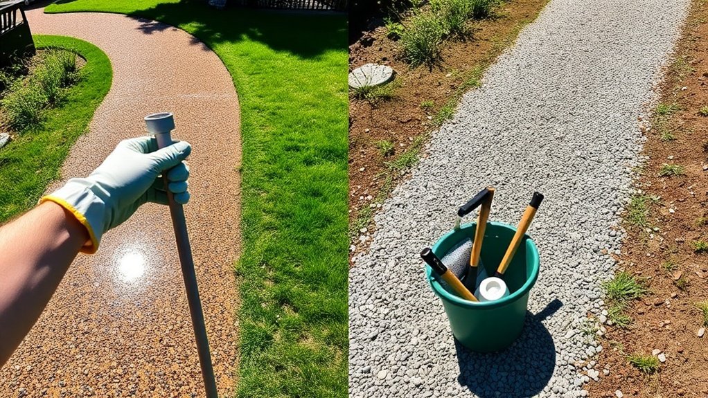 resin versus gravel maintenance