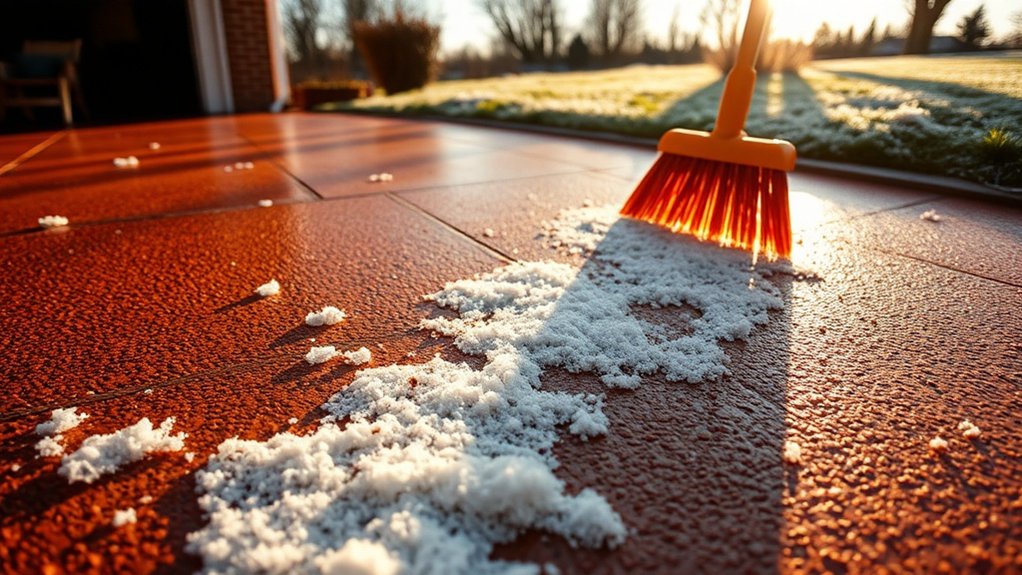 clean residual salt promptly