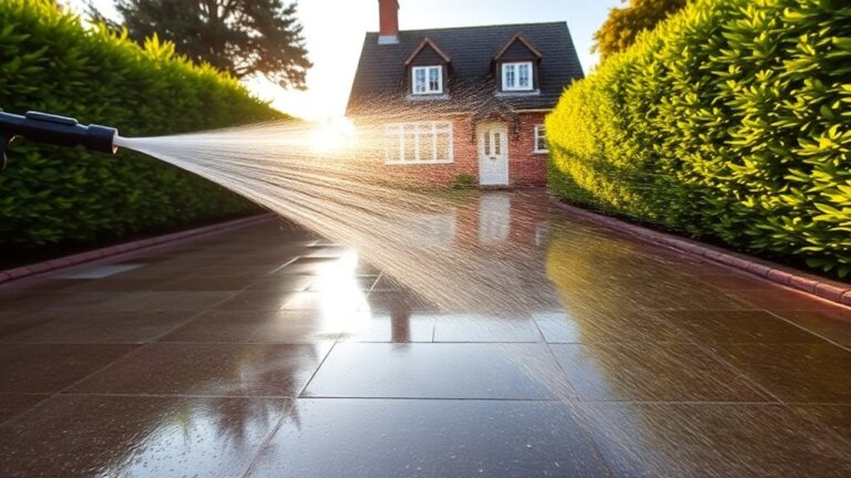 pressure wash resin driveway