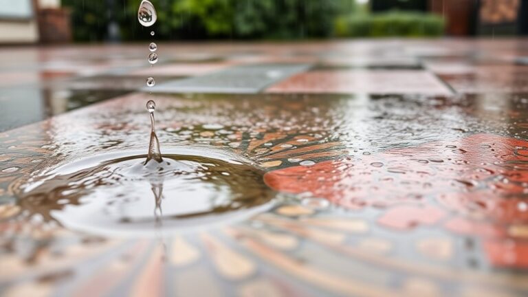 resin driveways and rain