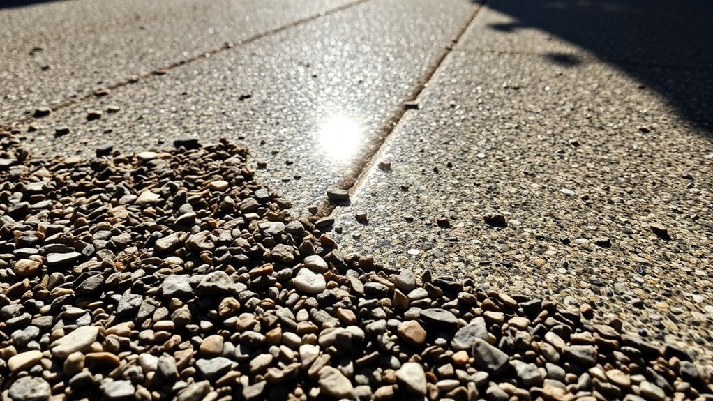 aggregate size and thickness