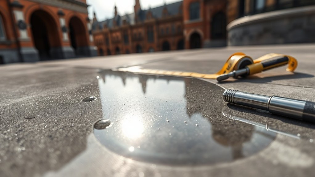 resin application on concrete