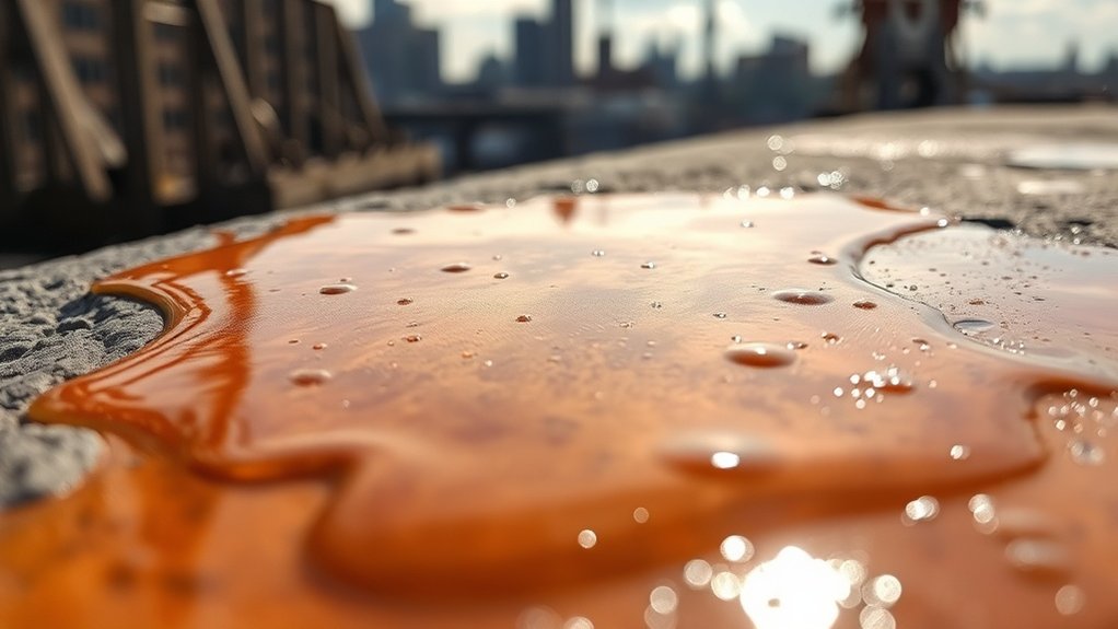 resin application on concrete