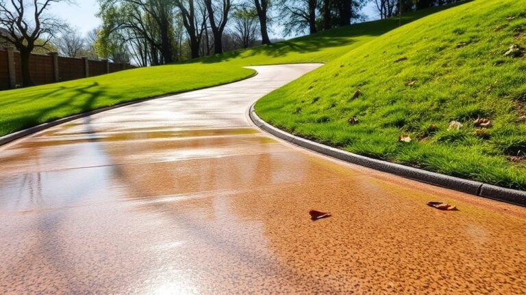 resin driveways on slopes