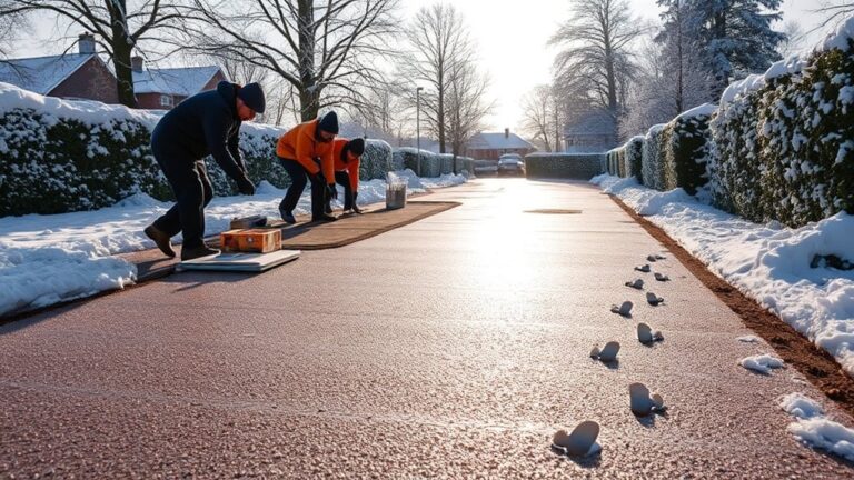 winter installation of resin